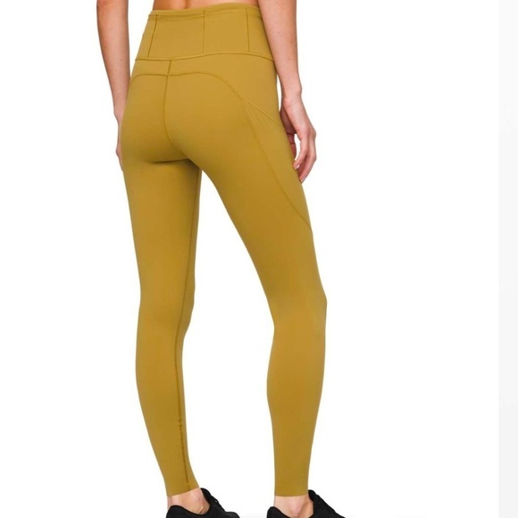 Lululemon Fast and Free High-Rise Tight Legging 28” Grape Leaf Nulux 10 Running - Picture 4 of 16